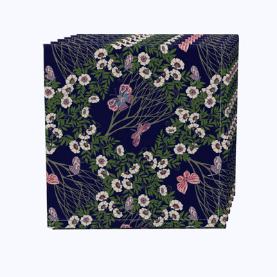 Cotton Floral Square Napkin