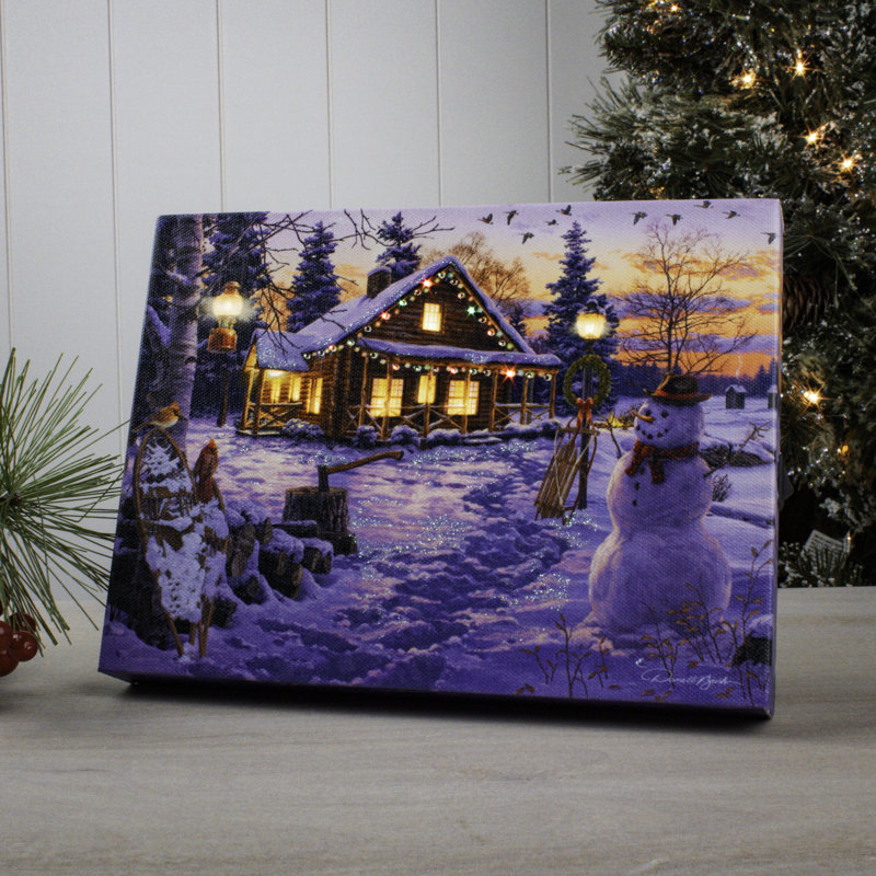 Toile de table éclairée 8 x 6 Zandra - Winter Bliss