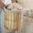  Round Willow Wicker Laundry Basket With Lid Side Handles & Removable Fabric Liner Natural Decorative Storage Hamper For Clothes Towels Blankets And Everyday Home Organization, Small