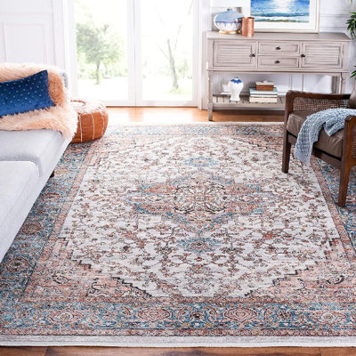 Tapis oriental gris / bleu Quinnipack