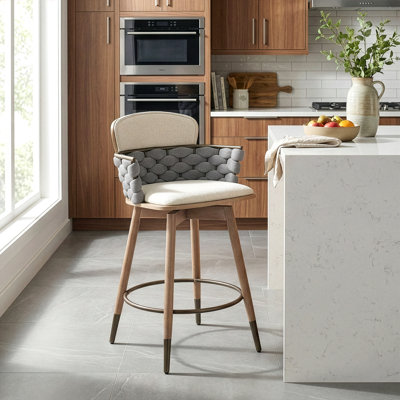 Zadian Swivel Upholstered Counter Stool
