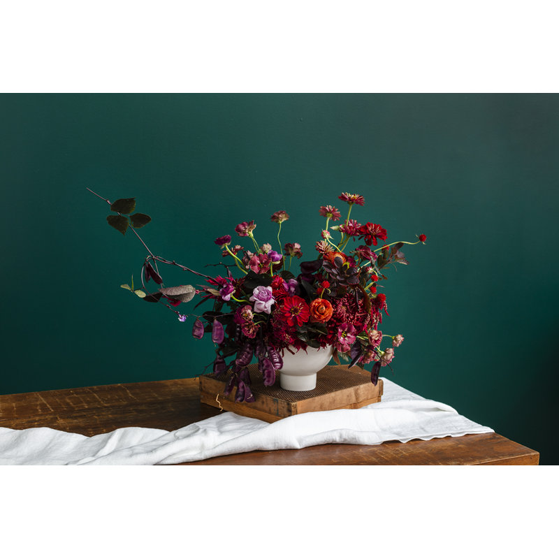 Abie Handmade Ceramic Table Vase, 6.25" H x 9.25" W x 9.25" D