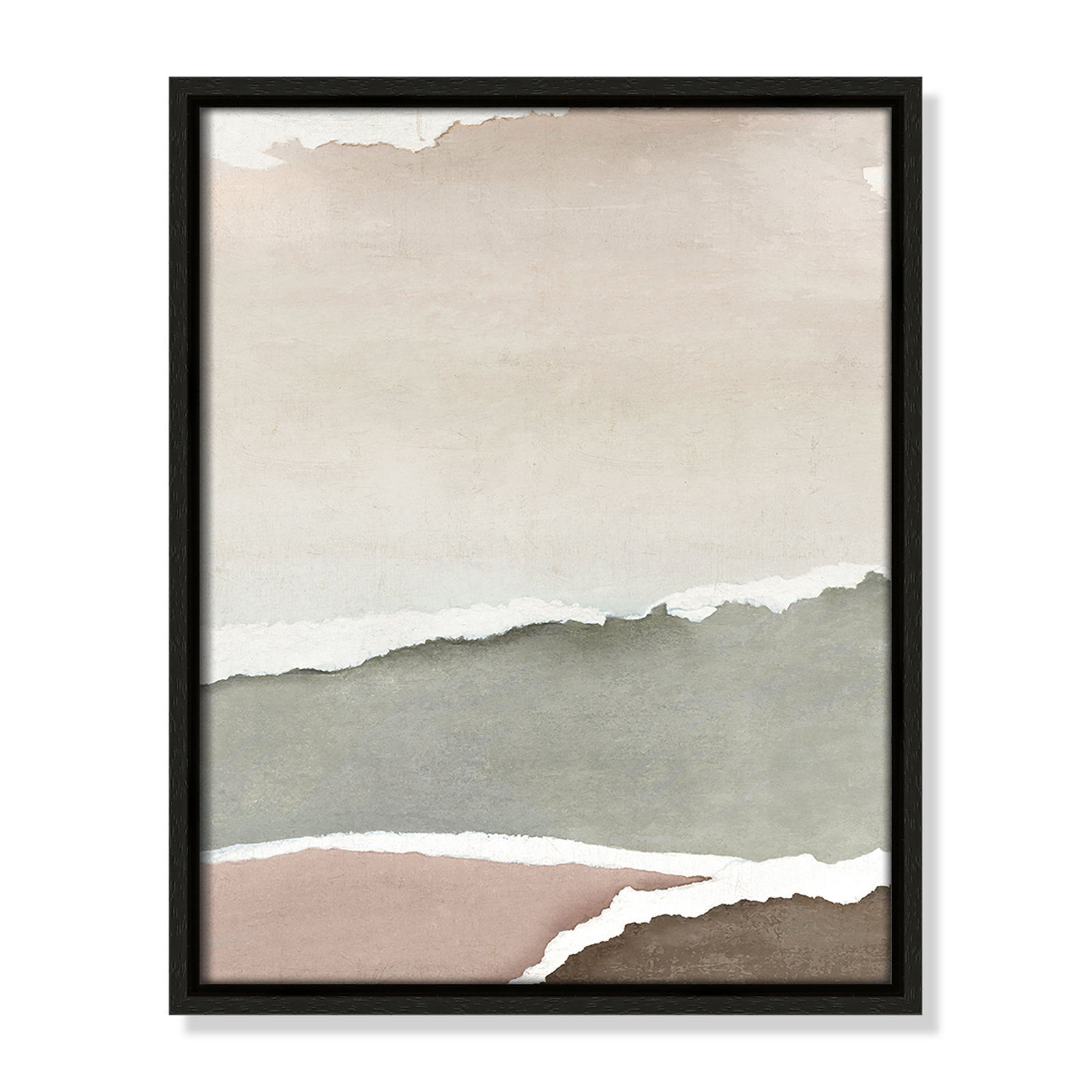 Torn Whispers II Print by Emma Peal, 15.5" H x 12.5" W, Espresso Floater