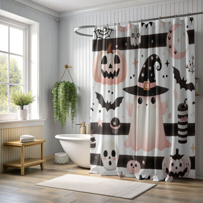 Pink Ghost Whispers - 1 Piece Standard Shower Curtain