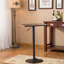 Hauteur réglable avec pieds noirs et table de bar en métal