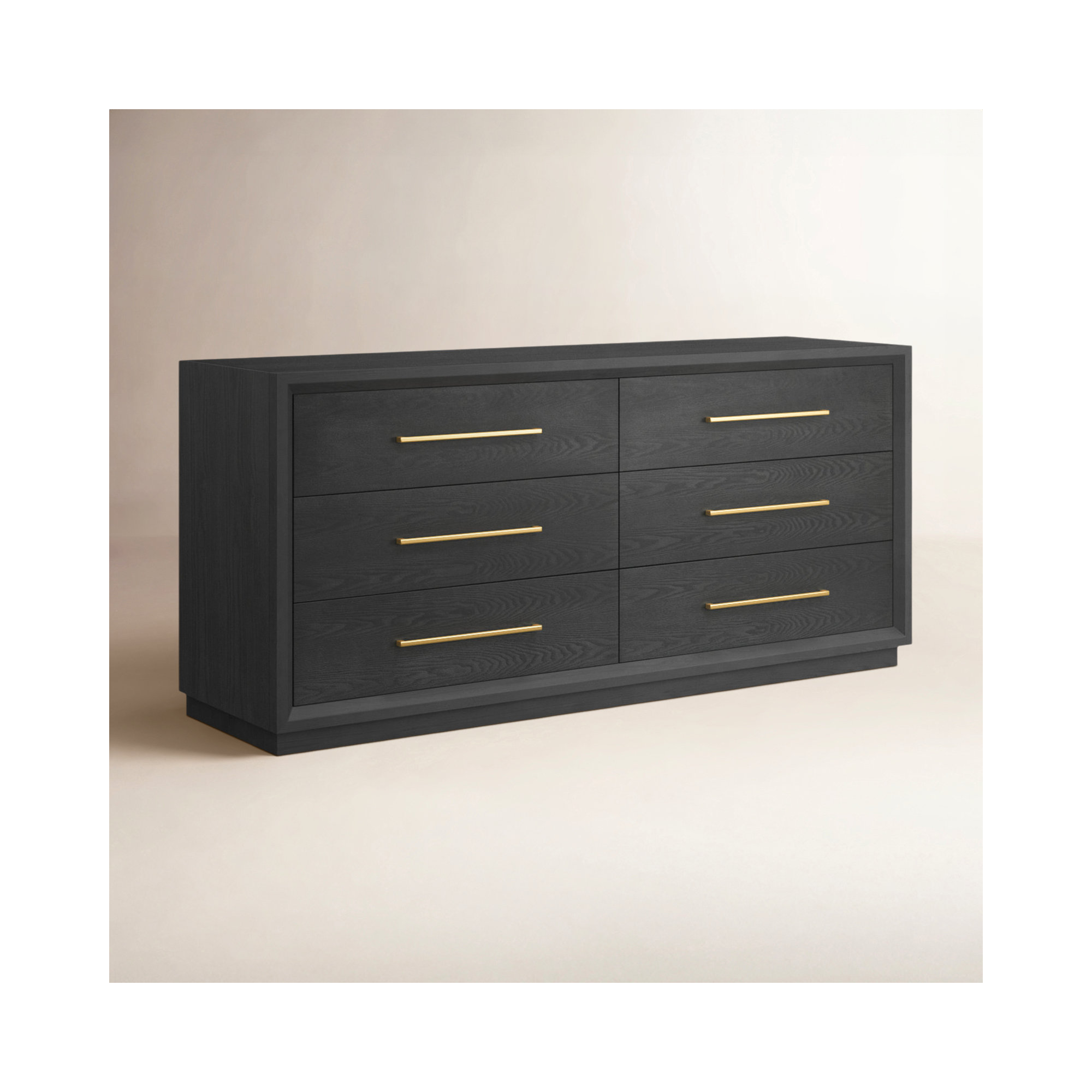 Langley 6 Drawer 67.99" W Dresser, Gray