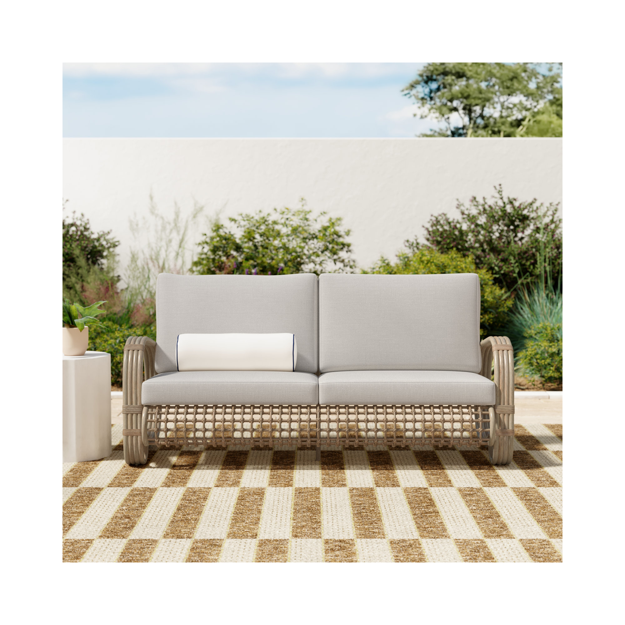 Spy 66.1'' Outdoor Loveseat with Cushions