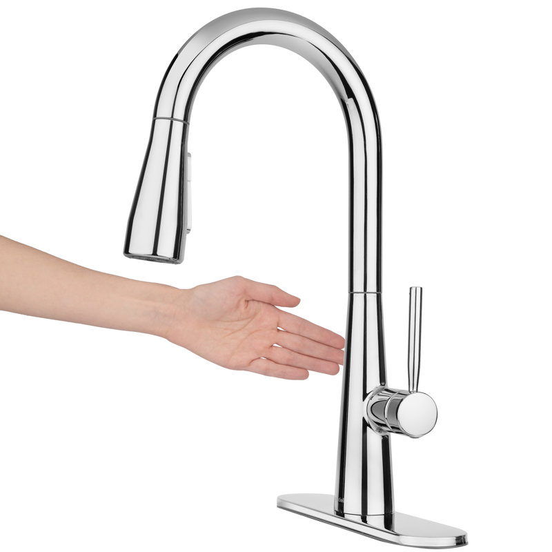 Robinet de cuisine à poignée simple Jema, Chrome