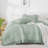 Andency Sage Green Comforter Set Full, 3 Pieces Lightweight Soft Ruffle Bed Comforter, Farmhouse Rustic Fluffy Microfiber Down Alternative Bedding Set (79x90Inch Comforter)-124610461-124610433