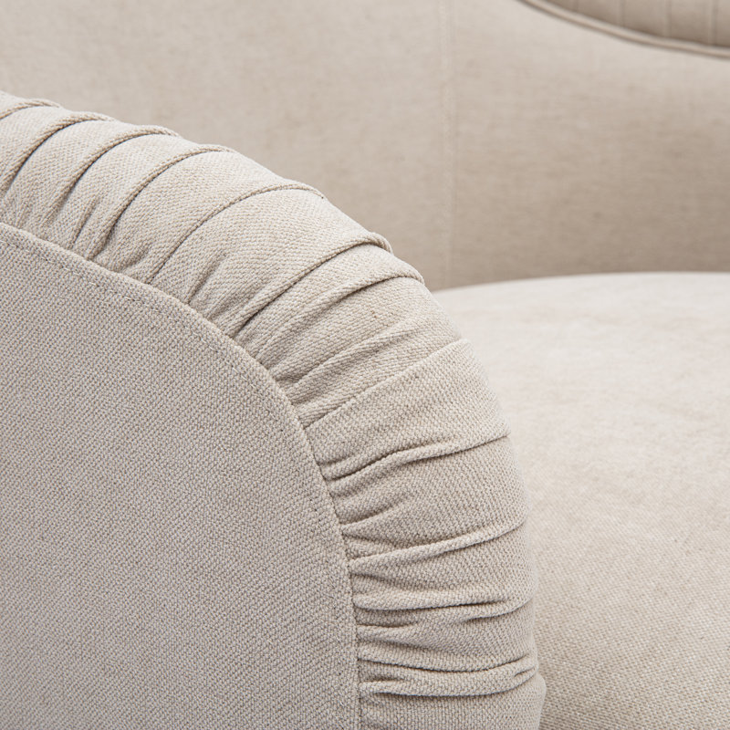 Pamela Tan Chenille Tassel Lounge Chair