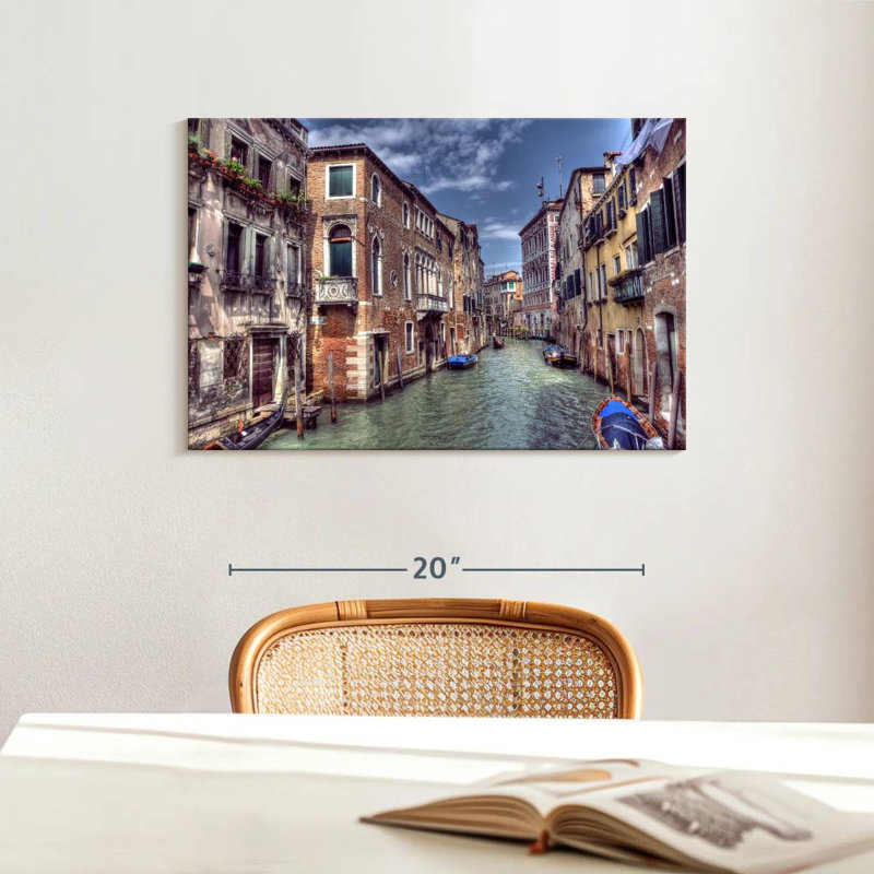 Lilie Venice Street Canal, H 16 po x l 24 po