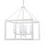 Lustre 4 lumières Smyth en blanc naturel avec verre transparent