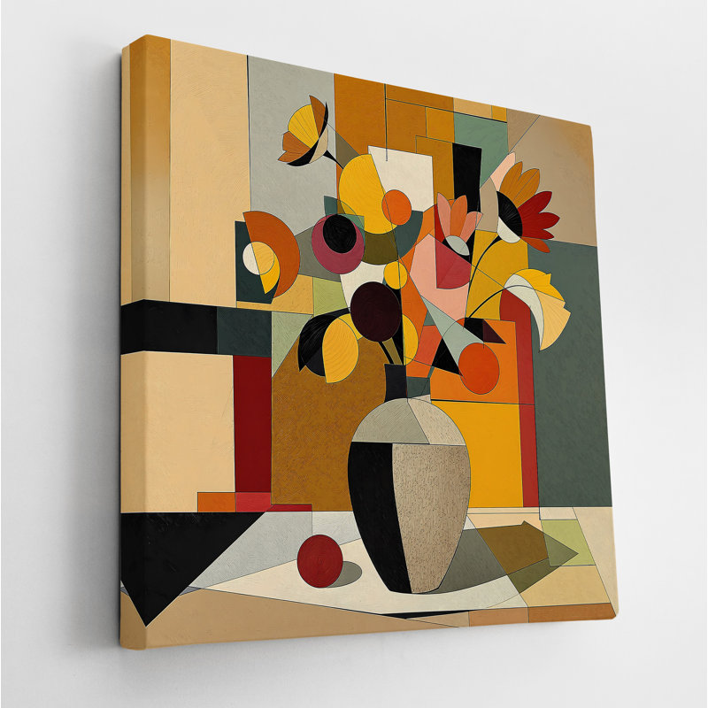 Nature morte colorée du milieu du siècle IV, H 24 po x l 24 po