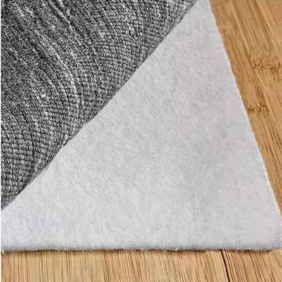 White 4×6 Ft Felt Protective Cushion, Dual-sided Non-slip Rug Pad For Hard Floors, Cut-to-fit Floor Protection & Comfort Underfoot