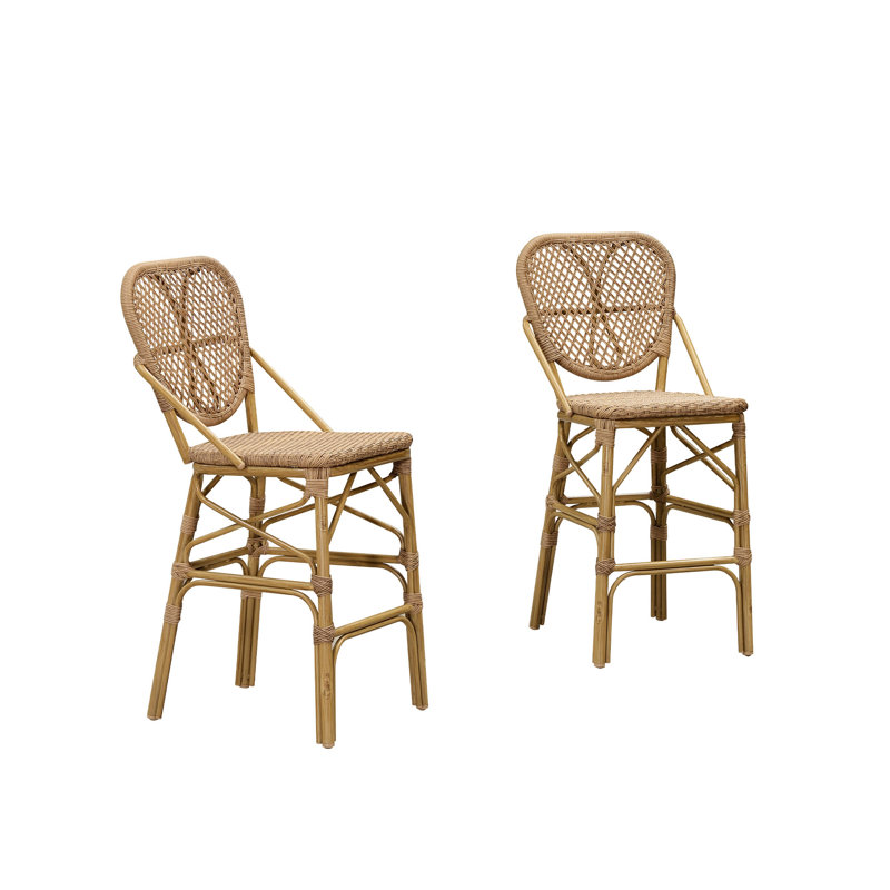 Tabouret de comptoir Alenah, Brun
