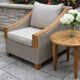 Carlton 3 Piece Rattan Sofa Seating Group with Sunbrella Cushions.