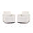 Modern Upholstered Beige Square Swivel Armchair with Matel Base (Set of 2)-888415239