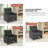 Modern Upholstered Faux Leather Accent Armchair with Side Tray Table & Side Pockets-334875638