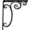 1 1/2"W x 10"D x 12"H Avery Wrought Iron Bracket, (Single center brace), Antiqued Silver