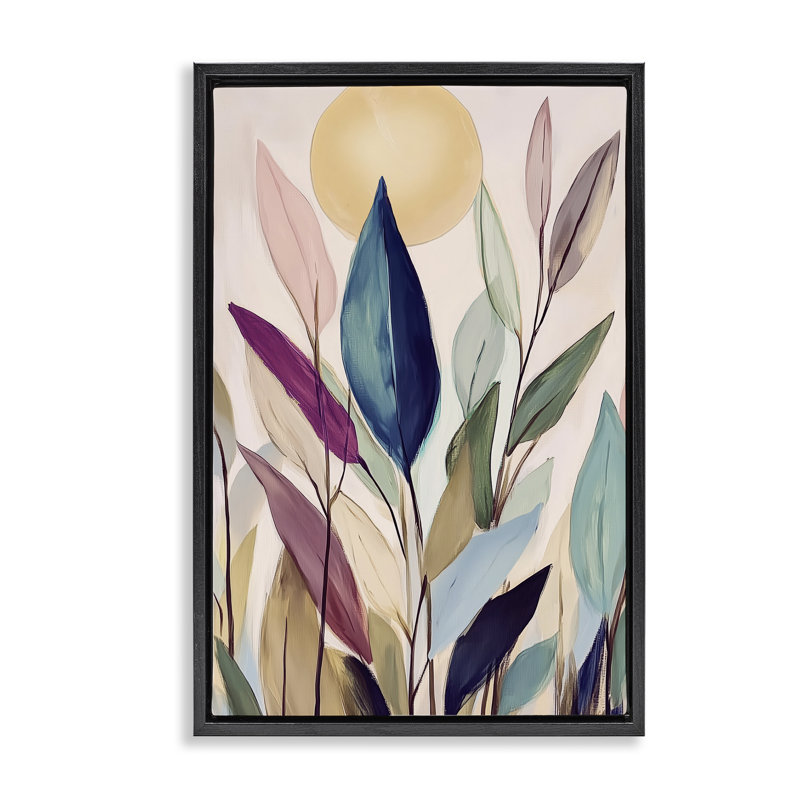 Cadre flottant invoqué par la lune, design par Annabelle Hall, H 31 po x l 21 po, Cadre flottant noir de jais