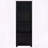 Black 3-Shelf Media Tower with Cabinet