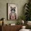 Cat in Cardigan Boho - Wrapped Canvas-1749346838-1749346839