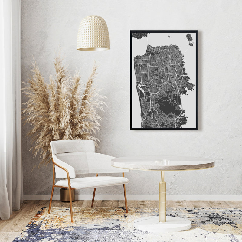 San Francisco City Plan, reproduction sur toile