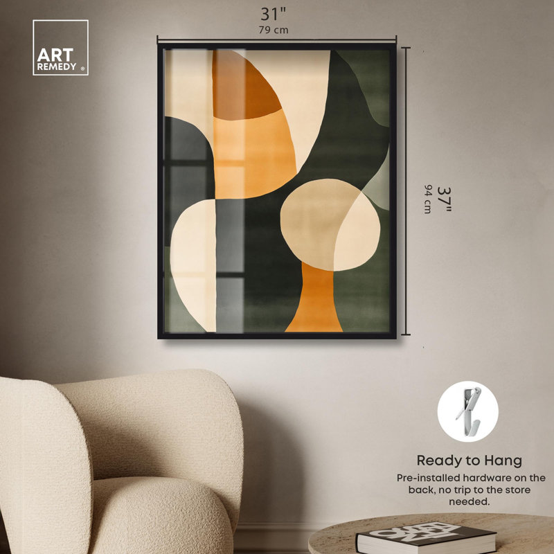 «Forest Floor Living Room Art Shadowbox» par Art Remedy, H 37 po x l 31 po, Black