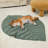  Leaf Shape Pet Blanket, Elm Green