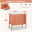 Table de chevet moderne avec 2 tiroirs de rangement, conception cannelée et poignées en métal doré, idéale pour les chambres à coucher et les salons, facile à assembler-208361122