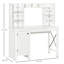 Bureau blanc avec touche, armoire et rangement pour bureau à domicile