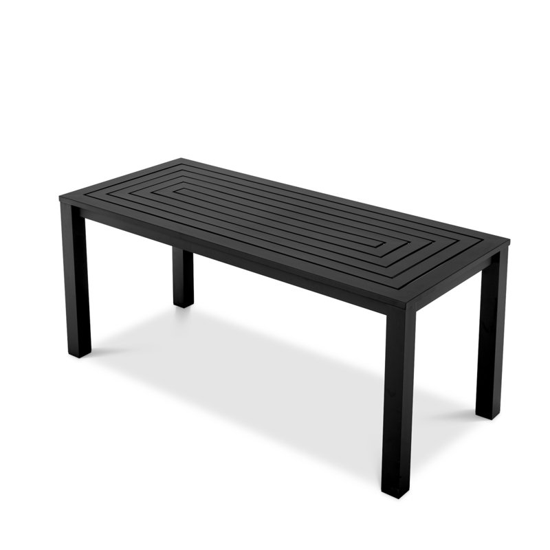 Vistamar Outdoor Coffee Table, Black, 41.34" W x 94.49" L x 29.33" H