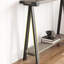 Console Farmhouse, table d'entrée de 43,3 po avec rangement, canapé à 2 niveaux avec structure en métal et panneau de fibres à densité moyenne, table de canapé derrière-124339834