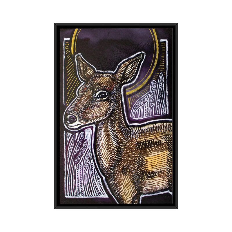 Oh! Deer by Lynnette Shelley - Floater Frame Painting on Canvas