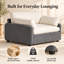 Fauteuil surdimensionné en chenille de 50 po de large Orelvessique avec assise profonde, coussins amovibles et 2 coussins-1407735953