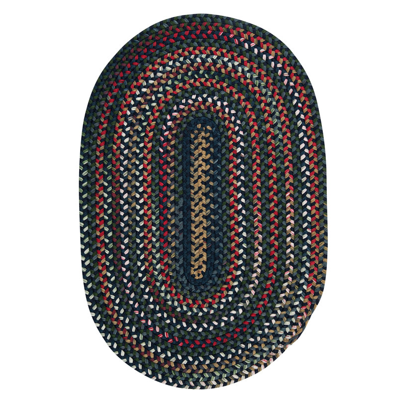 Tapis réversible Roxborough Park - bleu baltique, Ovale 9 pi x 12 pi