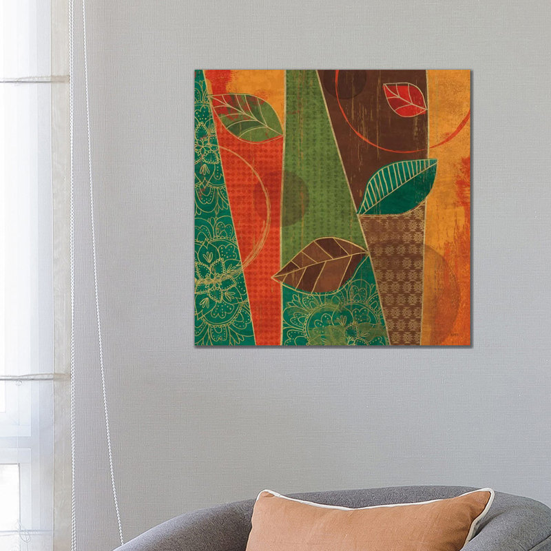 Bohemian Leaves III by Veronique Charron - Gallery-Wrapped Canvas Giclée on Canvas, 66.04 cm H x 66.04 cm W x 1.91 cm D