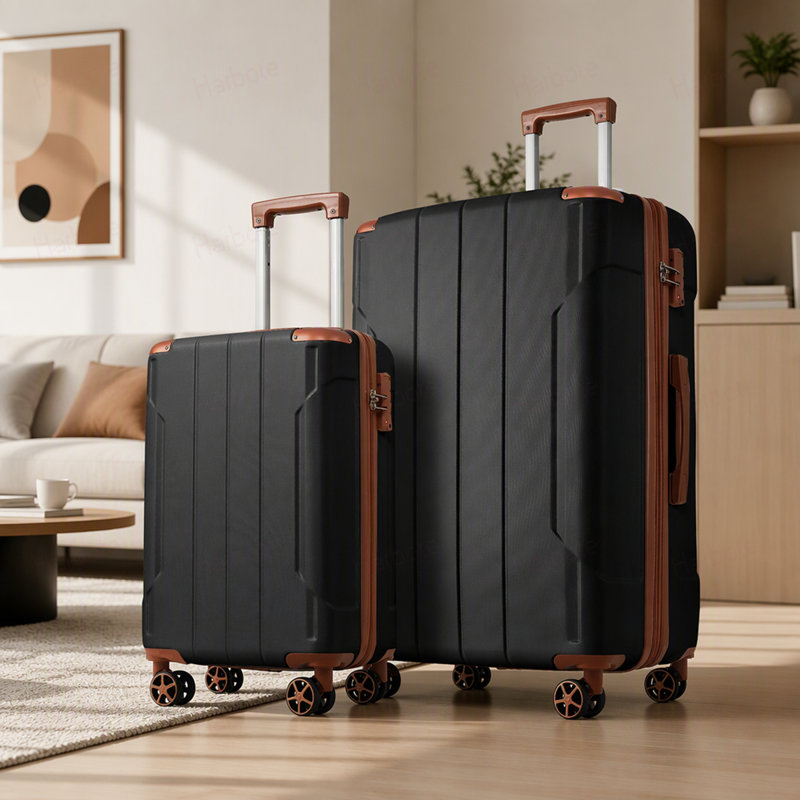 Ensemble de valises extensibles Hardshell en ABS 2 pièces avec roulettes TSA Lock
