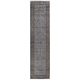 Overdyed One-of-a-Kind 2' 7" X 10' 5" Hand Knotted Area Rug