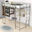 Lit mezzanine simple avec bureau et tablettes Rosina-2040492550