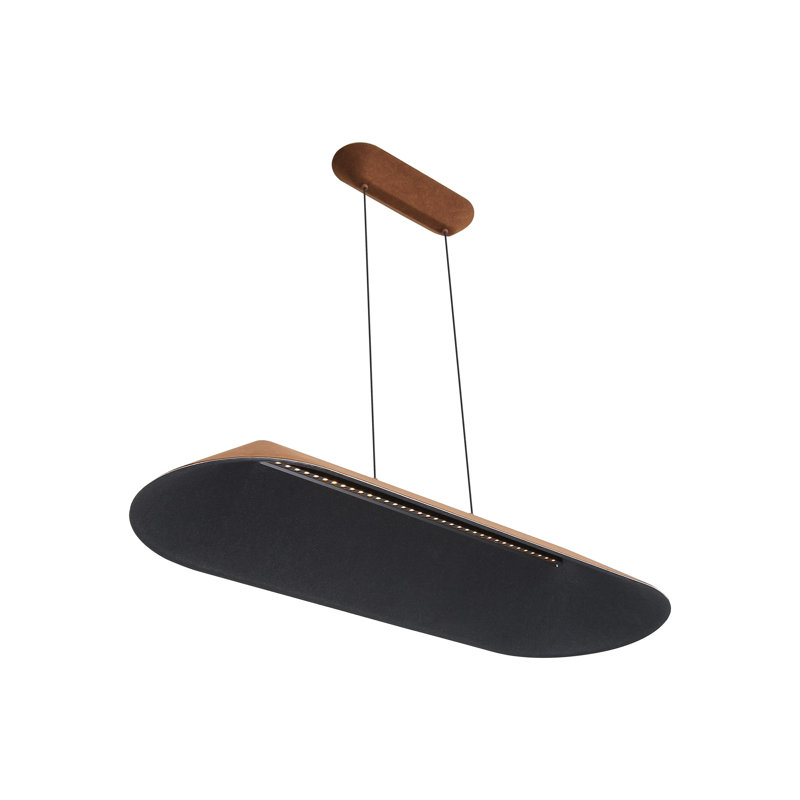 Luminaire suspendu linéaire à DEL 43 po Meier, Brun