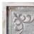 Metal Cutout Scroll Gray Wall Decor with Brown Wood Accents
