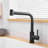 Black Pull Out Spray Kitchen Faucet - Single Handle Tap For Bathroom And Sinks Matte Sink With Pull-Down Modern Style All