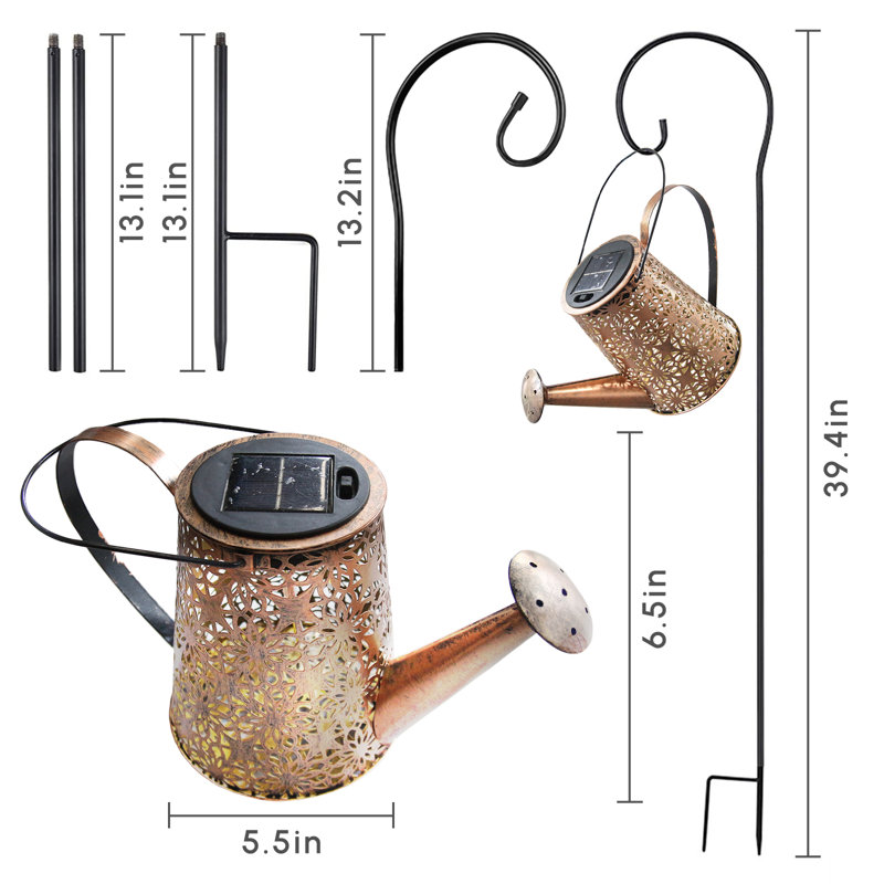 Lampes solaires d'extérieur pour arrosoir, jardin, allée - Décoration de Noël