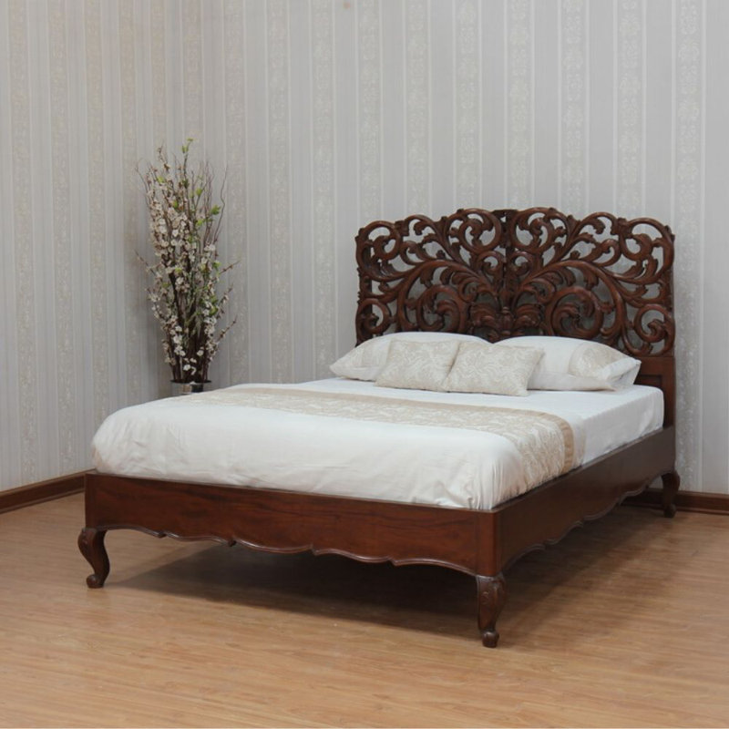 Eckard Solid Wood Bed, Double (4'6), Wax