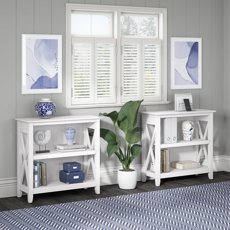 Bibliothèque standard Huckins H 30 "x l 31,73", Chêne blanc pur
