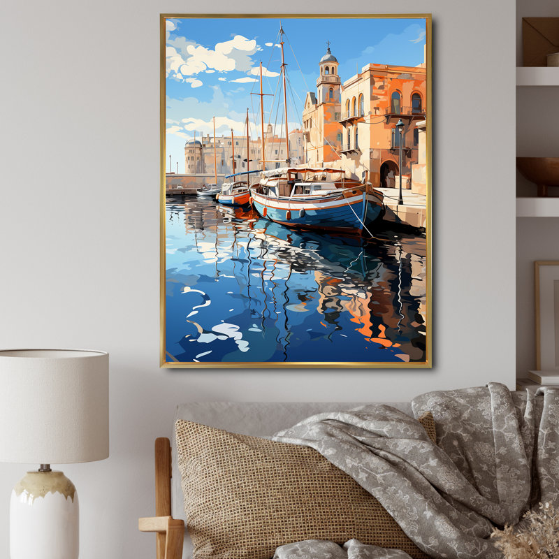 Spain Mediterranean Harbour In Valenciain I - Nautical & Beach Wall Art Prints, H 20 po x l 12 po x P 1 po