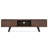 Lowry 72"W Solid Wood Industrial TV Stand for TVs up to 80" with 2 Cabinets and Open Shelf-1837752005