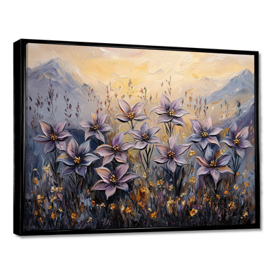 Lavande, poinsettias festifs, danse des pétales III - art mural poinsettias