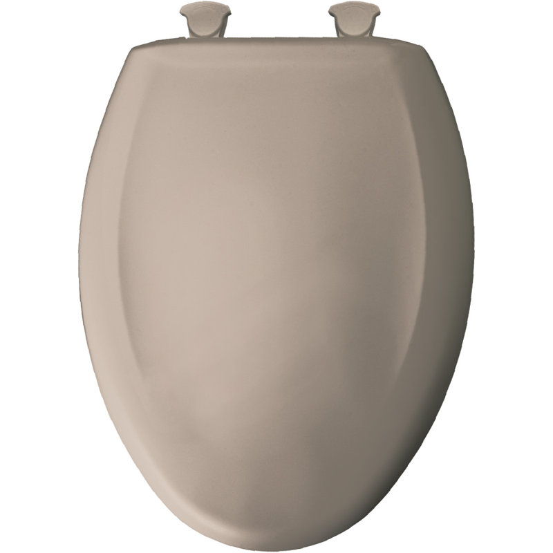 Siège de toilette allongé en plastique Lift-Off, Beige faon